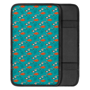 Fish And Jellyfish Pattern Print Car Center Console Cover