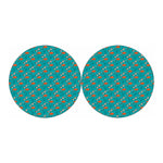 Fish And Jellyfish Pattern Print Car Coasters