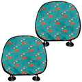 Fish And Jellyfish Pattern Print Car Headrest Covers