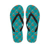 Fish And Jellyfish Pattern Print Flip Flops