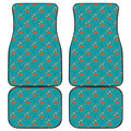 Fish And Jellyfish Pattern Print Front and Back Car Floor Mats