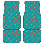 Fish And Jellyfish Pattern Print Front and Back Car Floor Mats