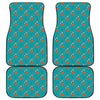 Fish And Jellyfish Pattern Print Front and Back Car Floor Mats