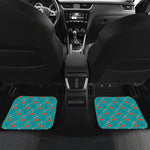 Fish And Jellyfish Pattern Print Front and Back Car Floor Mats