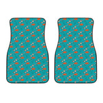 Fish And Jellyfish Pattern Print Front Car Floor Mats