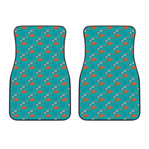 Fish And Jellyfish Pattern Print Front Car Floor Mats