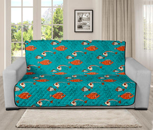 Fish And Jellyfish Pattern Print Futon Protector