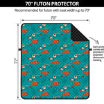 Fish And Jellyfish Pattern Print Futon Protector