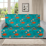 Fish And Jellyfish Pattern Print Futon Protector