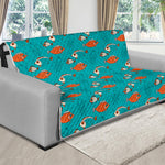 Fish And Jellyfish Pattern Print Futon Protector