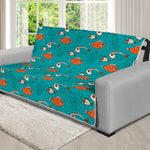 Fish And Jellyfish Pattern Print Futon Protector