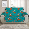 Fish And Jellyfish Pattern Print Half Sofa Protector