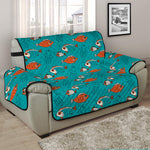 Fish And Jellyfish Pattern Print Half Sofa Protector