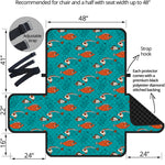 Fish And Jellyfish Pattern Print Half Sofa Protector