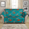 Fish And Jellyfish Pattern Print Loveseat Protector