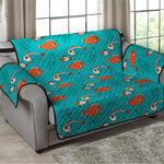 Fish And Jellyfish Pattern Print Loveseat Protector