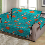 Fish And Jellyfish Pattern Print Loveseat Protector