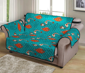 Fish And Jellyfish Pattern Print Loveseat Protector