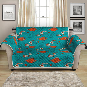 Fish And Jellyfish Pattern Print Loveseat Protector