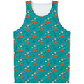 Fish And Jellyfish Pattern Print Men's Tank Top