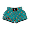 Fish And Jellyfish Pattern Print Muay Thai Boxing Shorts