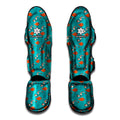 Fish And Jellyfish Pattern Print Muay Thai Shin Guards