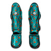 Fish And Jellyfish Pattern Print Muay Thai Shin Guard