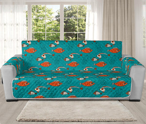 Fish And Jellyfish Pattern Print Oversized Sofa Protector