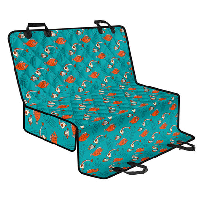 Fish And Jellyfish Pattern Print Pet Car Back Seat Cover