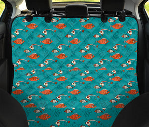 Fish And Jellyfish Pattern Print Pet Car Back Seat Cover