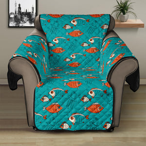 Fish And Jellyfish Pattern Print Recliner Protector