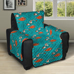 Fish And Jellyfish Pattern Print Recliner Protector