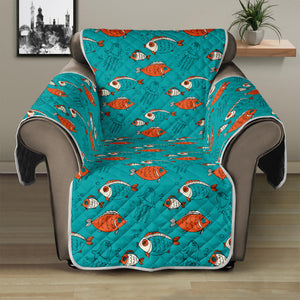 Fish And Jellyfish Pattern Print Recliner Protector