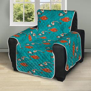 Fish And Jellyfish Pattern Print Recliner Protector