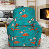 Fish And Jellyfish Pattern Print Recliner Slipcover