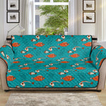 Fish And Jellyfish Pattern Print Sofa Protector