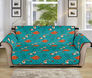 Fish And Jellyfish Pattern Print Sofa Protector