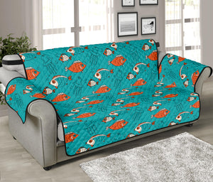 Fish And Jellyfish Pattern Print Sofa Protector