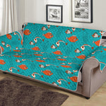 Fish And Jellyfish Pattern Print Sofa Protector