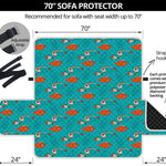 Fish And Jellyfish Pattern Print Sofa Protector