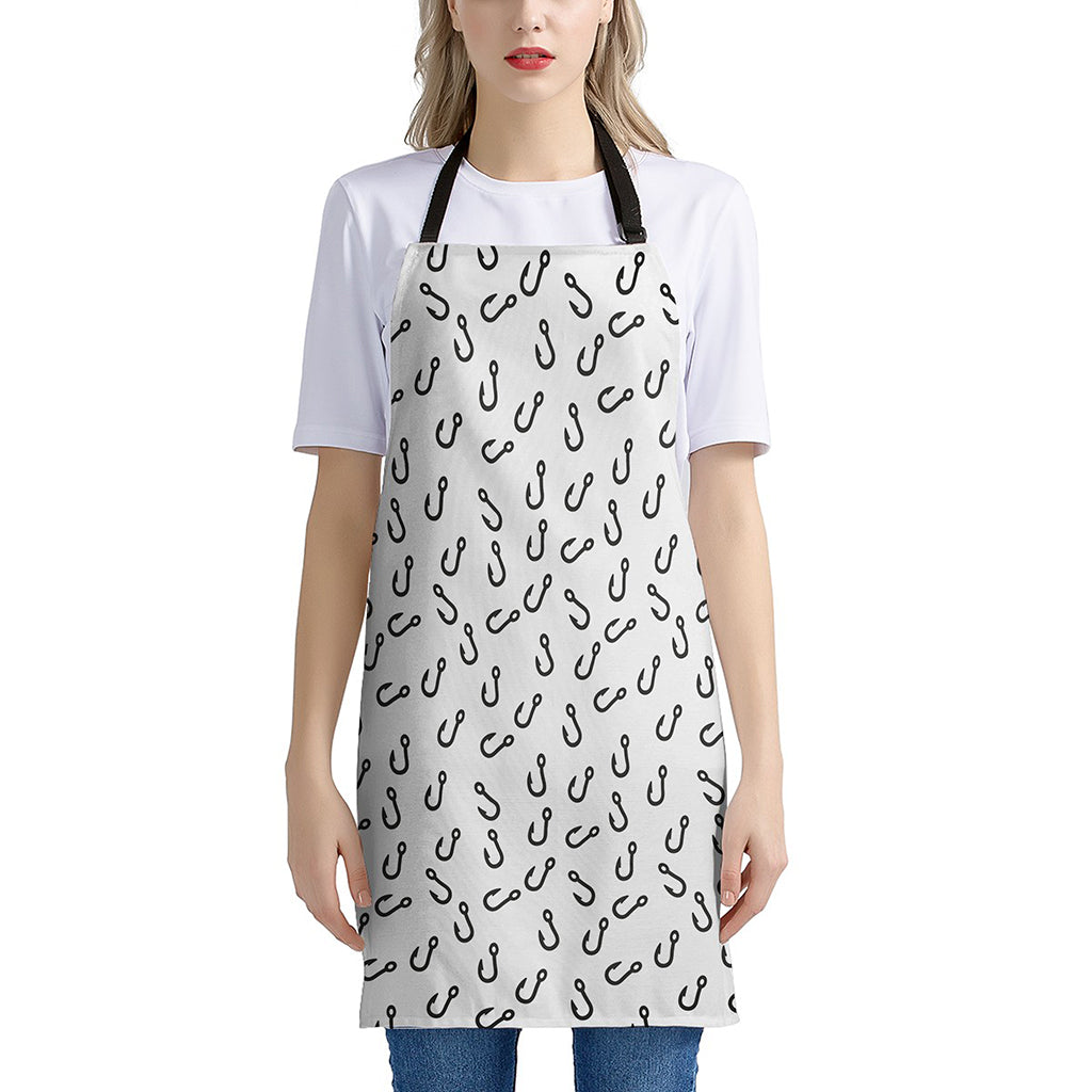 Fish Hook Pattern Print Apron