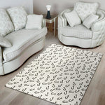 Fish Hook Pattern Print Area Rug