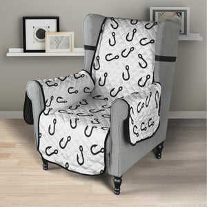 Fish Hook Pattern Print Armchair Protector