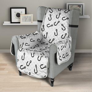 Fish Hook Pattern Print Armchair Protector