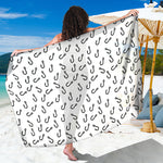 Fish Hook Pattern Print Beach Sarong Wrap