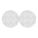 Fish Hook Pattern Print Car Coasters