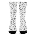 Fish Hook Pattern Print Crew Socks
