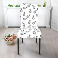 Fish Hook Pattern Print Dining Chair Slipcover