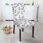 Fish Hook Pattern Print Dining Chair Slipcover