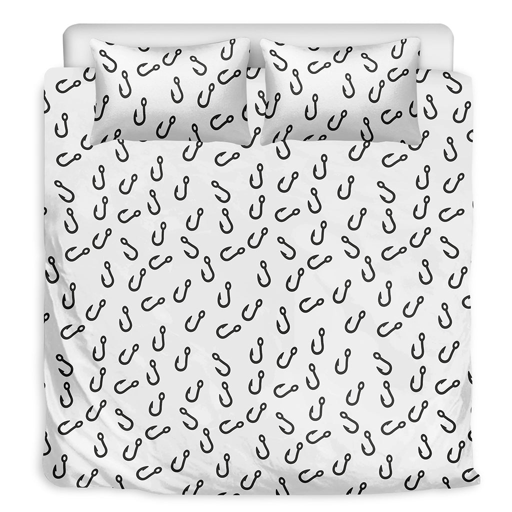 Fish Hook Pattern Print Duvet Cover Bedding Set